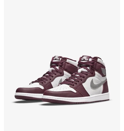 Кроссовки мужские Air Jordan 1 Retro High Og Bordo/White 555088-611