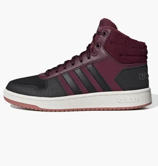 Кроссовки женские Adidas Hoops 2.0 Winter Bordo/Black Ee7877