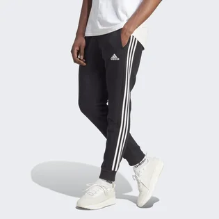 Штаны мужские Adidas Essentials Fleece 3-Stripes Tapered Cuff Black IB4030