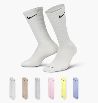Носки унисекс Nike Everyday Plus Cushioned Training Crew Socks Multi (6 пар) SX6897-906
