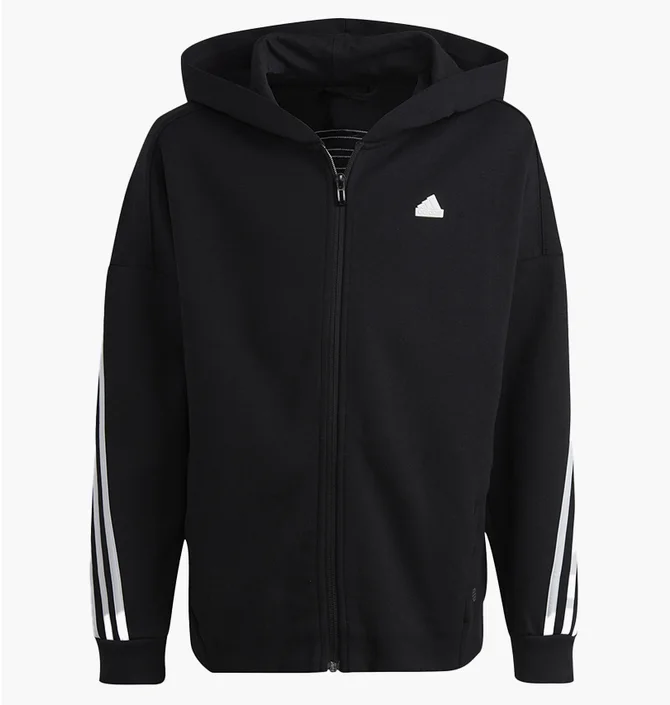 Толстовка детская Adidas Future Icons 3-Stripes Full-Zip Sportswear Black HR6317