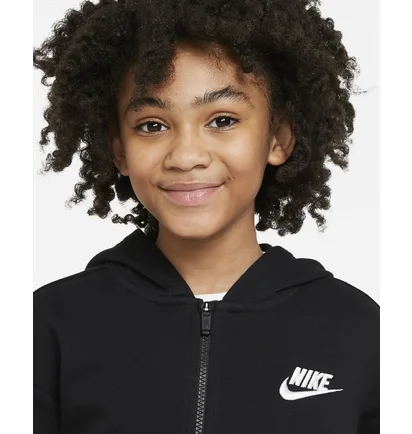 Толстовка дитяча Nike G Nsw Club Flc Fz Hoodie Lbr Black DC7118-010