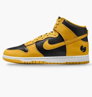 Кроссовки мужские Nike Dunk High Retro Premium MenS Shoes Black/Yellow HJ4320-001