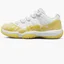 Кроссовки женские Air Jordan Air 11 Retro Low White/Yellow AH7860-107