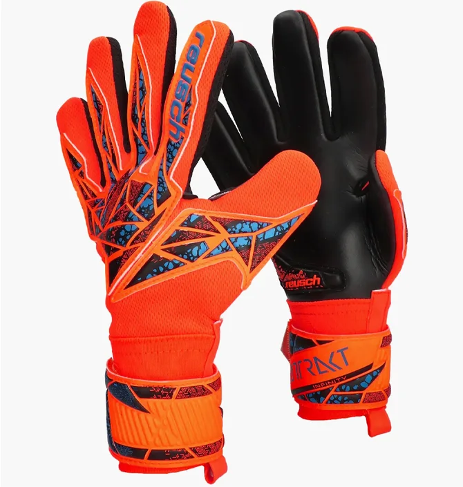 Перчатки вратарские детские Reusch Attrakt Infinity Nc Junior Orange/Black 5472725-2211