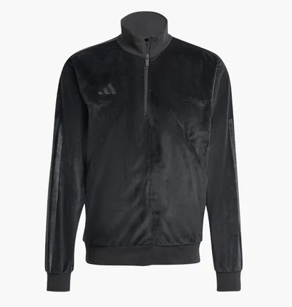 ᐉ Толстовка мужская Adidas Velour Half Zip Track Top Black JW0258