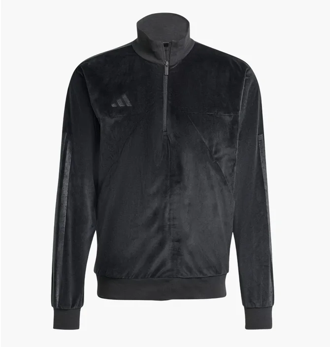 ᐉ Толстовка мужская Adidas Velour Half Zip Track Top Black JW0258