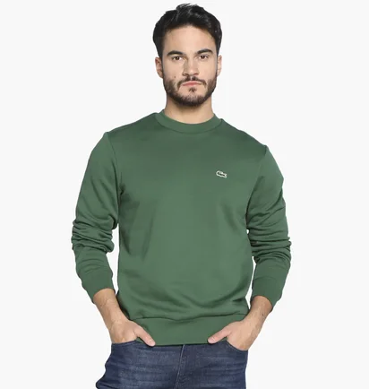 Лонгслів чоловічий Lacoste Logo Sweatshirt Green SH9608-51-SMI