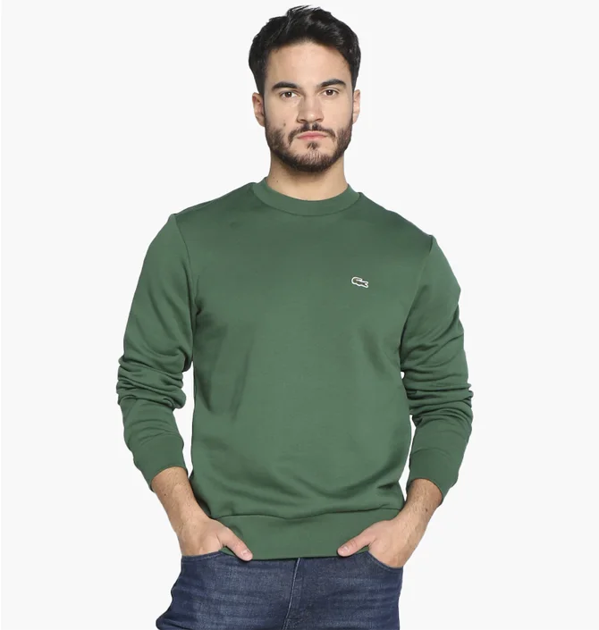 Лонгслів чоловічий Lacoste Logo Sweatshirt Green SH9608-51-SMI