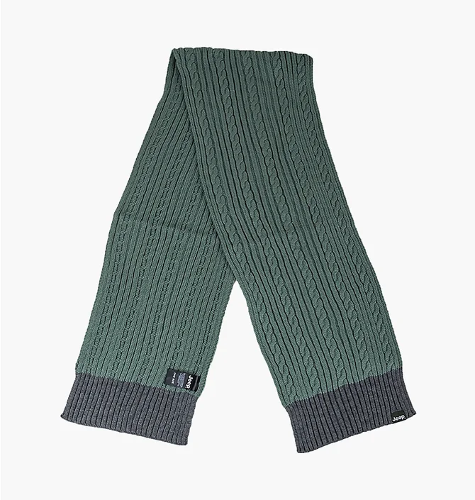 Шарф унисекс Jeep Twisted Tricot Scarf J22W Olive O102603-E858