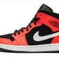 Кроссовки мужские Air Jordan 1 Mid Black/Orange 554724-061