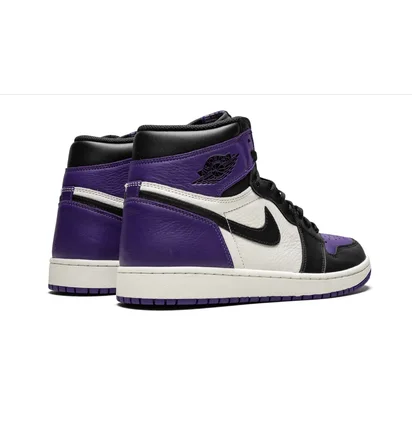 Кроссовки мужские Air Jordan 1 Retro Black/Violet 555088-501