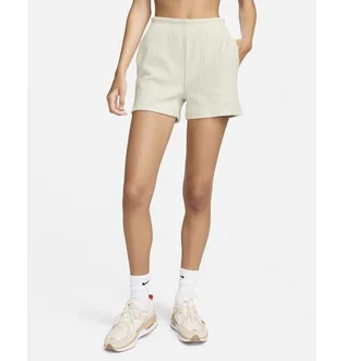 Шорты женские Nike Sportswear Chill Knit High-Waisted Slim 3 Ribbed Shorts Beige FN3674-104