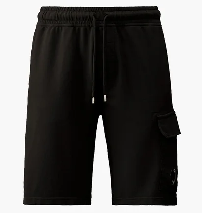 Шорти чоловічі C.P. Company Light Fleece Cargo Lens Shorts Black 18CMSB069A-002246G-999