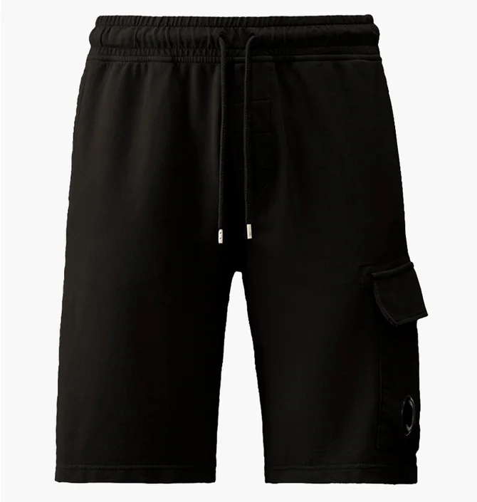 Шорти чоловічі C.P. Company Light Fleece Cargo Lens Shorts Black 18CMSB069A-002246G-999