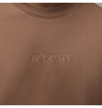 Свитшот унисекс Air Jordan Wordmark Fleece Crew-Neck Sweatshirt Brown FZ3950-223