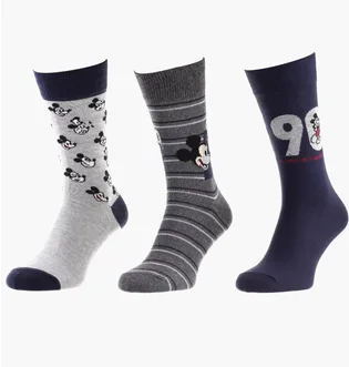 Шкарпетки дитячі Disney Mickey 90 Years Of Imagination/Tete Mickey + 90 An Blue/Grey (3 пари) 93154162-2