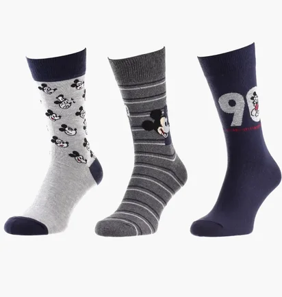 Шкарпетки дитячі Disney Mickey 90 Years Of Imagination/Tete Mickey + 90 An Blue/Grey (3 пари) 93154162-2