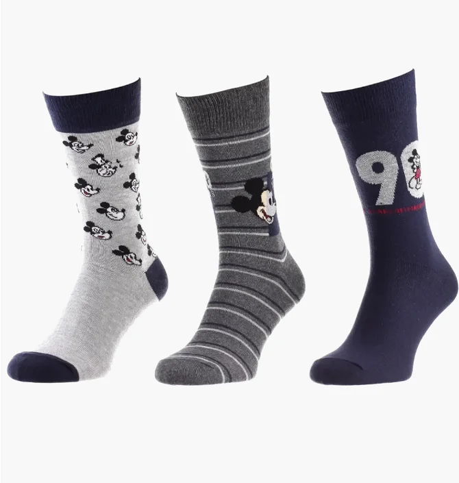 Шкарпетки дитячі Disney Mickey 90 Years Of Imagination/Tete Mickey + 90 An Blue/Grey (3 пари) 93154162-2