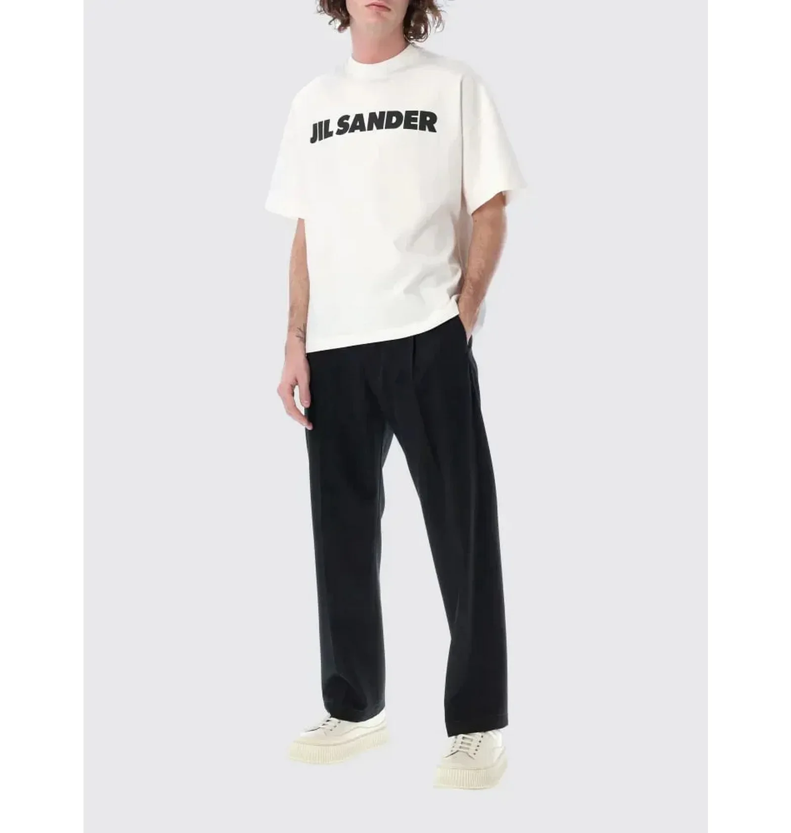 ᐉ Футболка мужская Jil Sander Logo T-Shirt White J21GC0001J45148