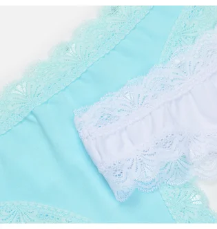 Трусики жіночі fashion lady Tan Tanga White/Light Blue (2 шт) 13890384-1