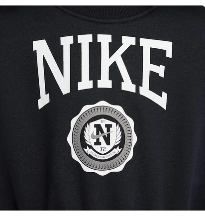 Свитшот детский Nike Sportswear Club Girls French Terry Crew Black HJ3373-010