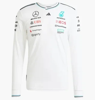 Лонгслив мужской Adidas Mercedes - Amg Petronas Formula One Team Driver Authentic White JX5797