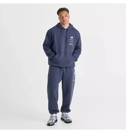 Худи мужское New Balance Rotation Blue MT51637