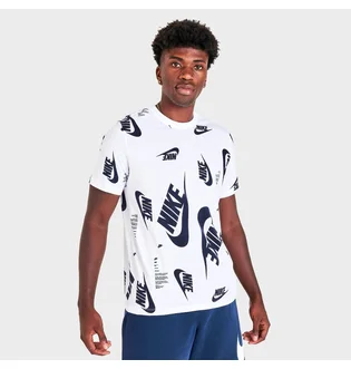 Футболка мужская Nike Sportswear All-Over Futura Print Short-Sleeve T-Shirt White Dr7817-100