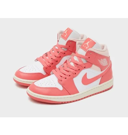 Кросівки жіночі Air Jordan 1 Mid Pink/White BQ6472-186