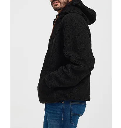 Кофта мужская Calvin Klein Jeans Sherpa Zip Neck Hoodie Black J30J324086