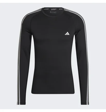 Лонгслів чоловічий Adidas Techfit 3-Stripes Training Long Sleeve Tee Black Hd3532