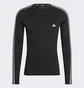 Лонгслів чоловічий Adidas Techfit 3-Stripes Training Long Sleeve Tee Black Hd3532