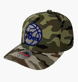 Кепка унисекс Mitchell & Ness Nba Philadelphia 76Ers Woodland Desert Stretch Snapback Camo/Green 6HSSMM19494-P76CMWD