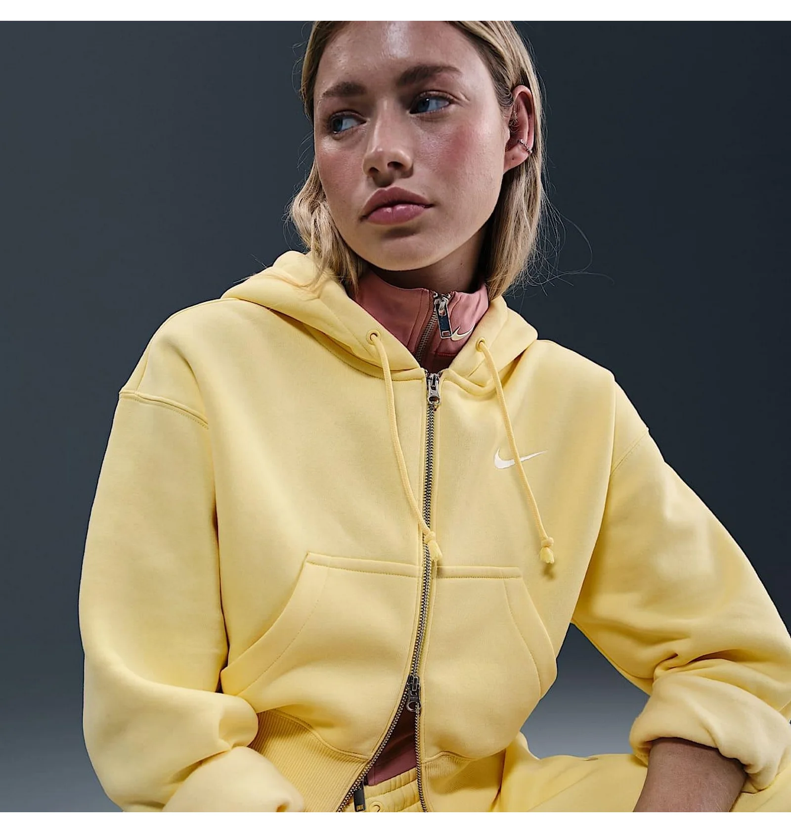 ᐉ Толстовка женская Nike W Phnx Flc Crop Yellow HV2426-722