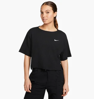 Футболка жіноча Nike Sportswear WomenS Ribbed Jersey Short-Sleeve Top Black DV7870-010