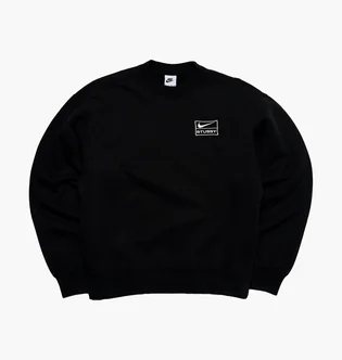 Свитшот унисекс Nike X Stussy Washed Fleece Crewneck Black Do5310-010