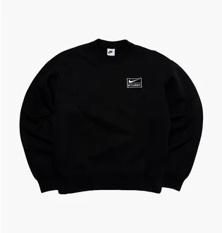 Свитшот унисекс Nike X Stussy Washed Fleece Crewneck Black Do5310-010