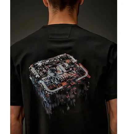 Футболка мужская C.P. Company Metropolis Series Printed Logo Black 19CLTS054A-006370W-999