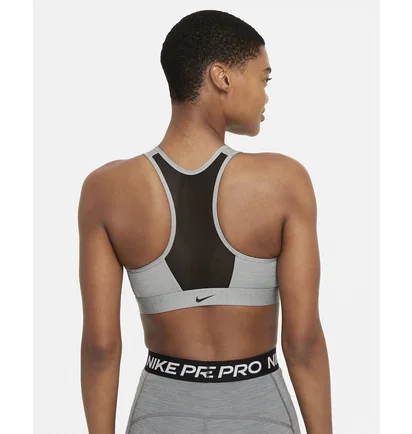 Топ жіночий Nike W Nk Df Swsh Zip Front Bra Grey DD1205-073