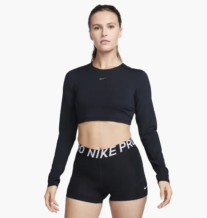 Топ женский Nike Pro Dri-Fit WomenS Cropped Long-Sleeve Top Black FB5233-010
