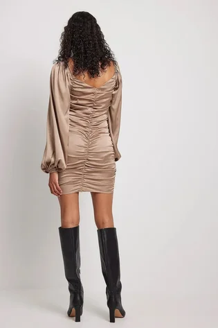 Плаття жіноче Na-Kd Button Detail Brown 1017-002038