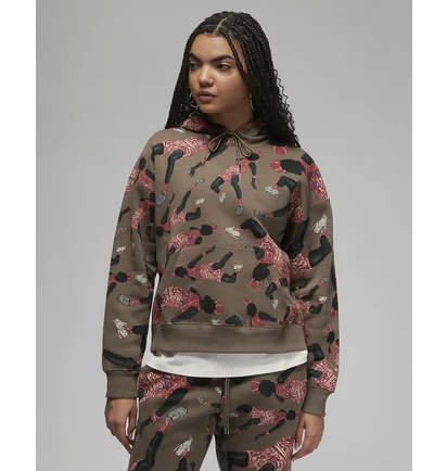 Худи женское Jordan Artist Series Fleece Pullover Hoodie Brown DX0387-274