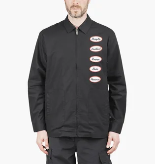 Куртка унисекс Pleasures Power Gas Station Jacket Black P21SP025-BLACK