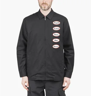Куртка унисекс Pleasures Power Gas Station Jacket Black P21SP025-BLACK