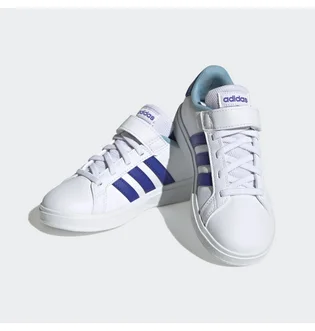 Кроссовки детские Adidas Grand Court Elastic Lace And Top Strap Sportswear White HP8915