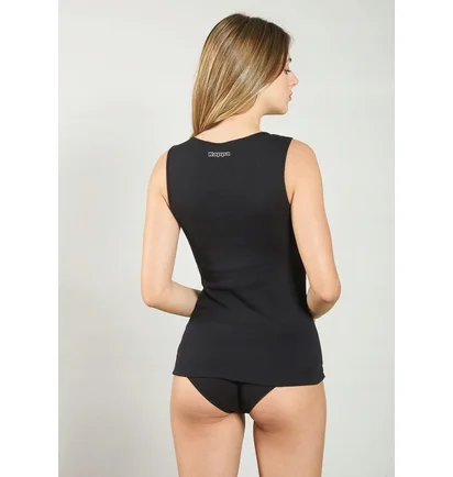 Майка женская Kappa Canotta Spalla Larga Black K2401-NERO