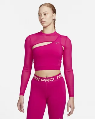 Топ женский Nike Pro Long-Sleeve Cropped Top Pink FB5683-615