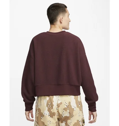 Світшот жіночий Nike Sportswear Plush Cropped Crewneck Sweatshirt Bordo Dq6844-652