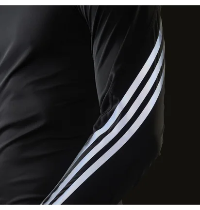 Лонгслив мужской Adidas Run Icon Full Reflective 3-Stripes Long Sleeve Tee Black HB7434